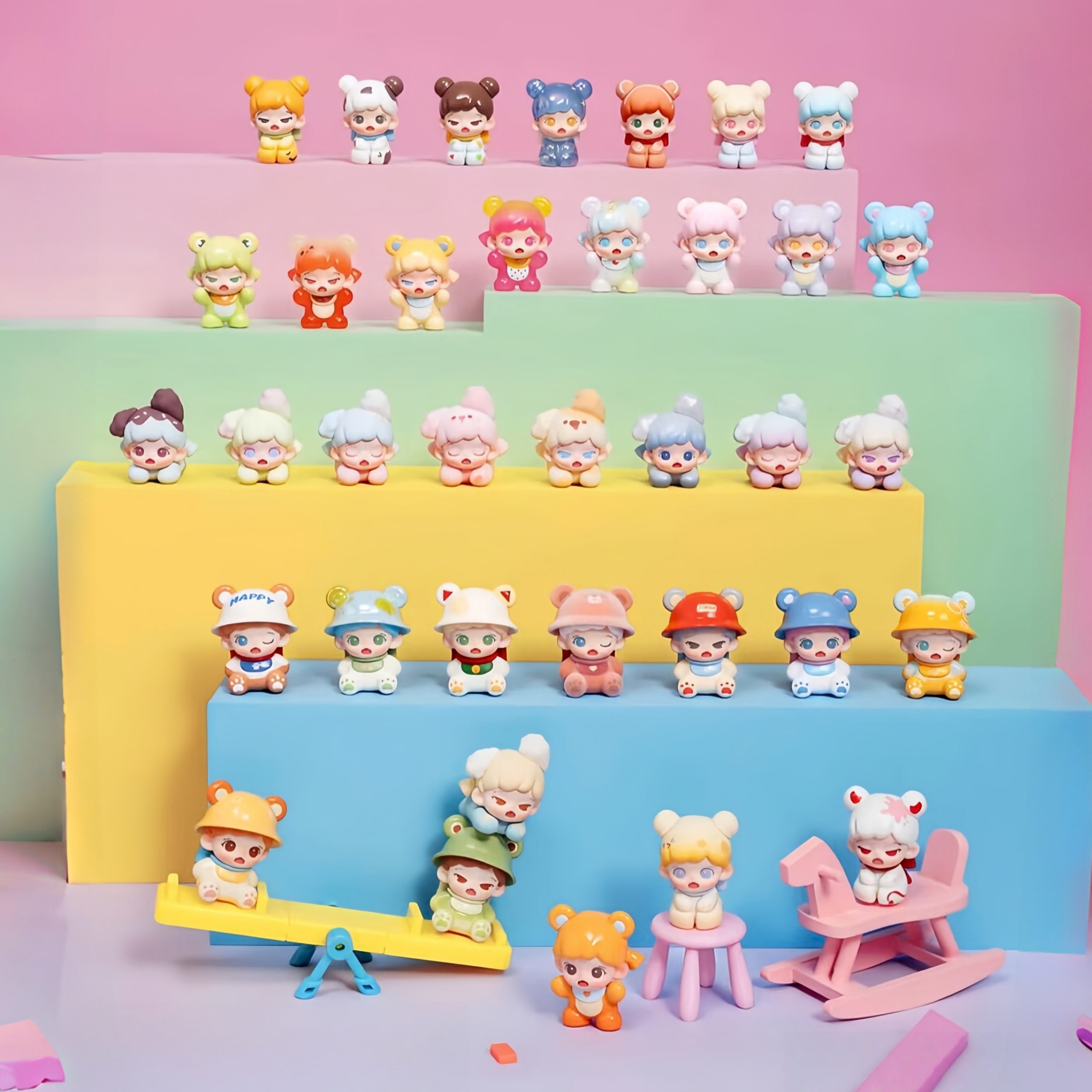 【018】TNT ちびようちえんシリーズ ブラインドボックス ぬいぐるみ キーホルダー ランダム コレクション