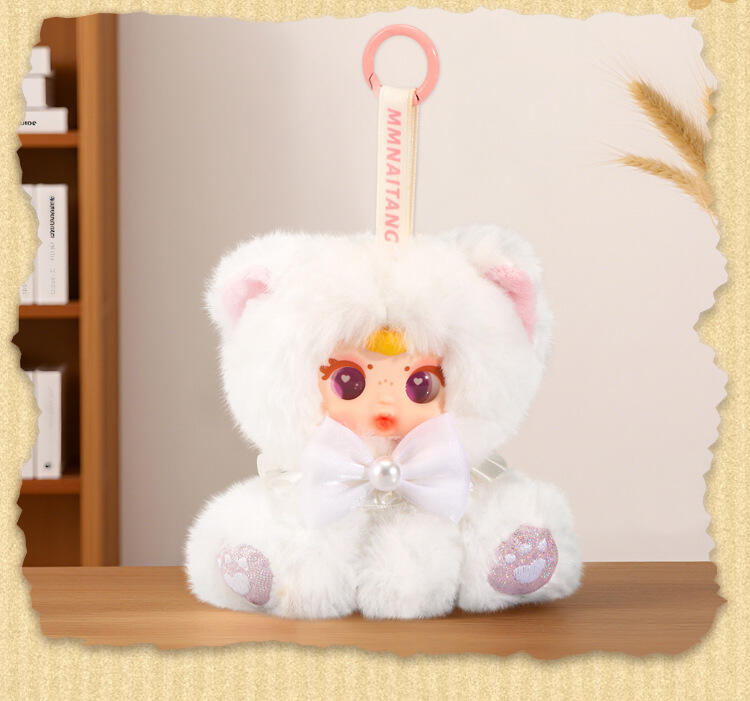 【040】MMミルクキャンディ「いたずらっ子ネコ」シリーズ ブラインドボックス ぬいぐるみ ストラップ キーホルダー