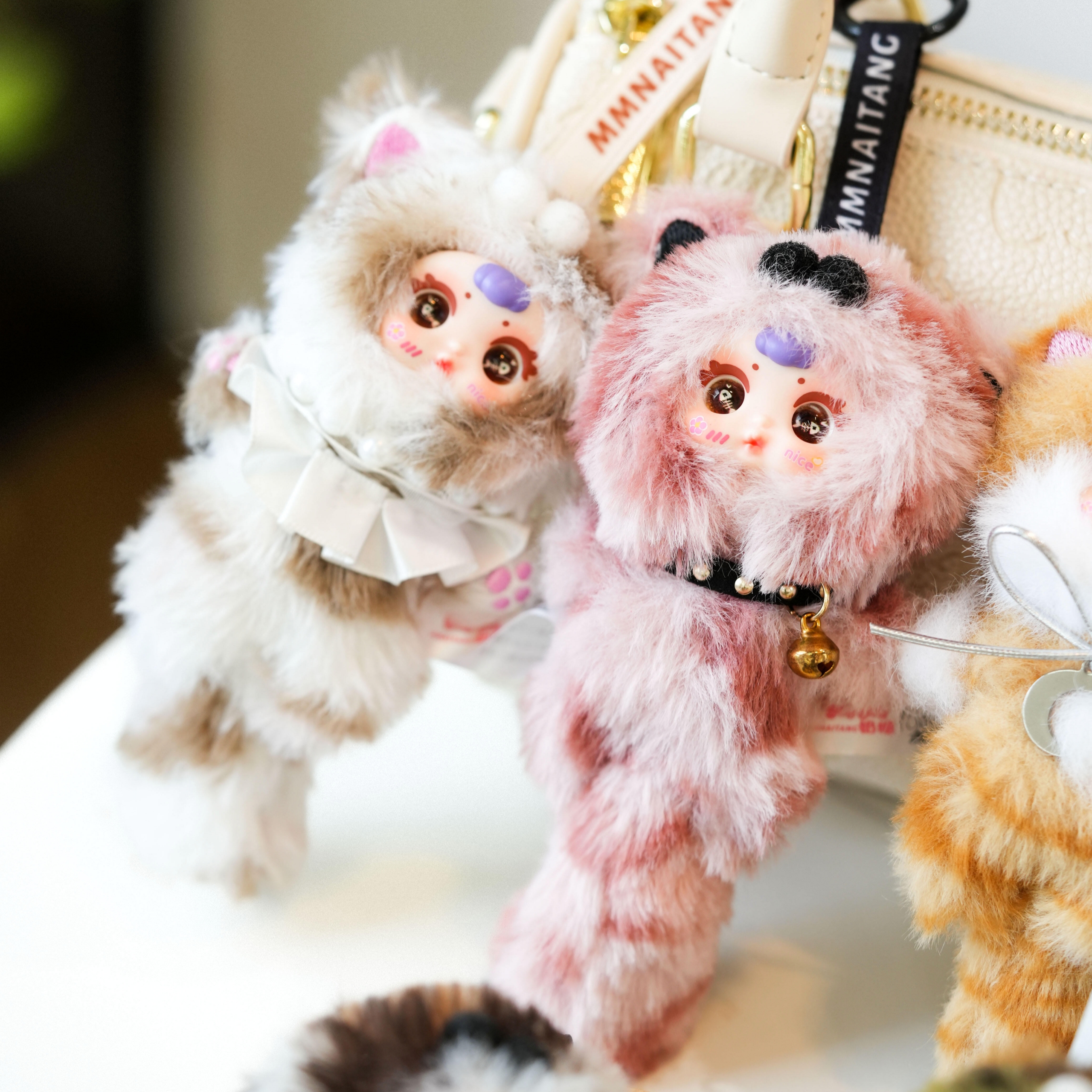 【040】MMミルクキャンディ「いたずらっ子ネコ」シリーズ ブラインドボックス ぬいぐるみ ストラップ キーホルダー